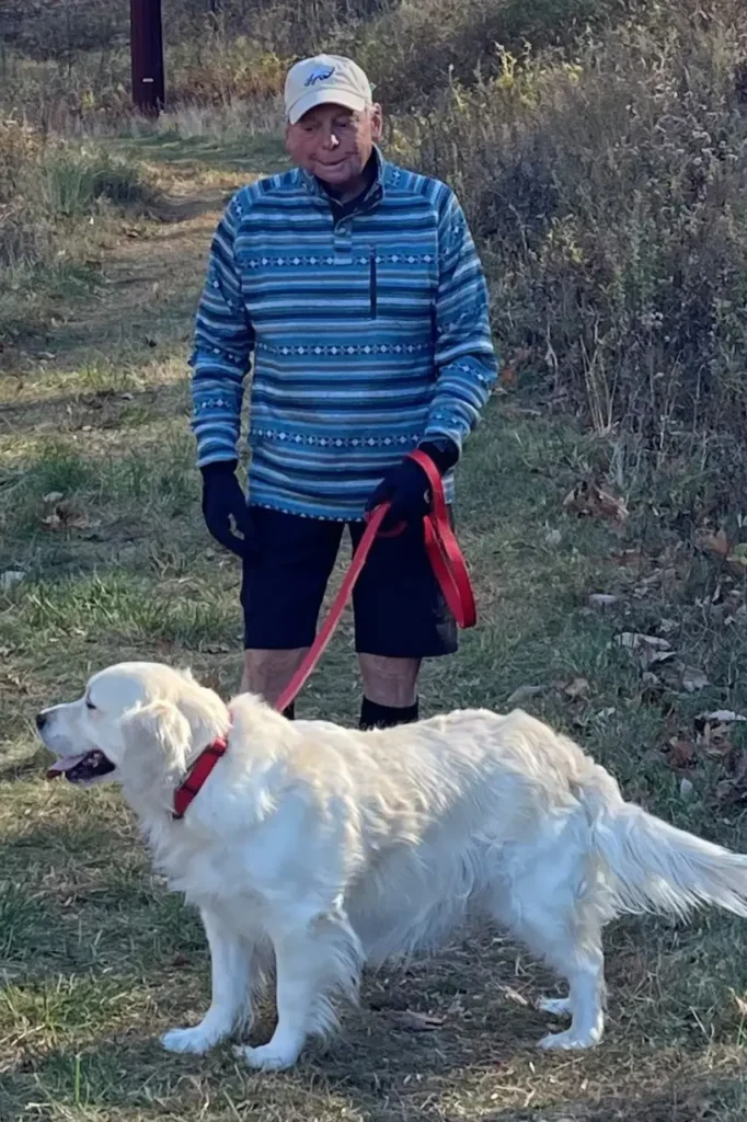 Richard Plinke in Pa while hiking.